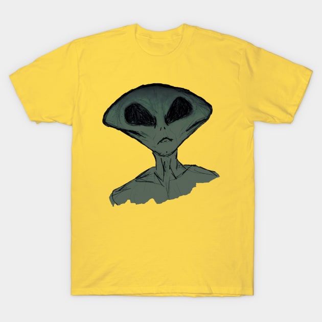 Little Green Man T-Shirt by evaporationBoy 